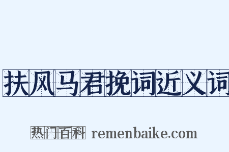 扶风马君挽词近义词是什么意思的图片
